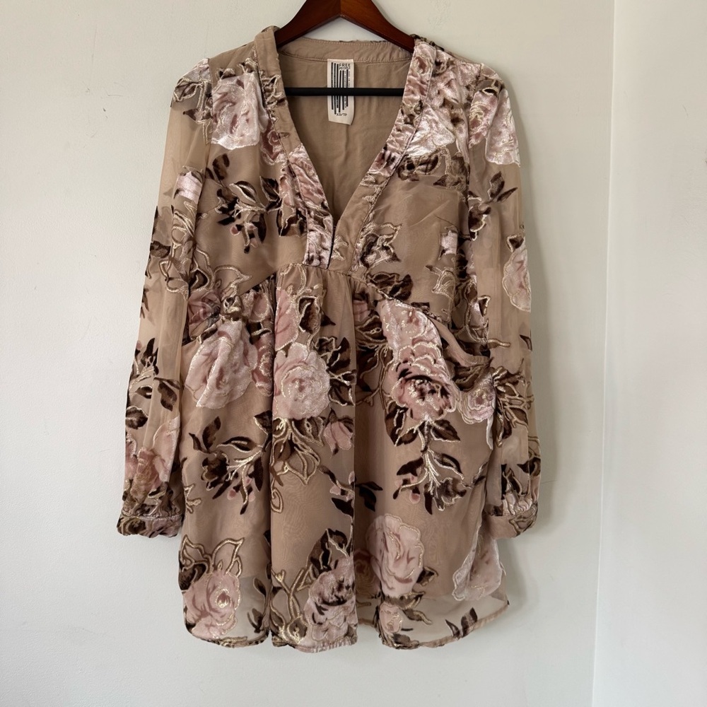Free People Velvet Tunic Mini Dress Size XS